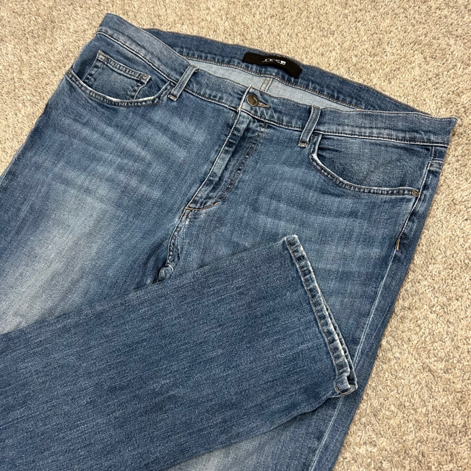 Joe's Jeans The Brixton Size 38x34 Blue Straight Narrow Fit Stretch Denim